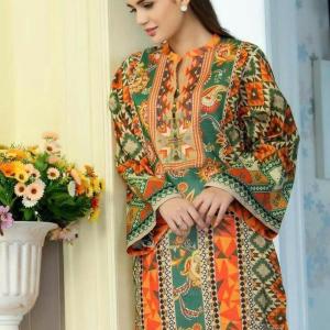 Women Swiss Lawn Printed Shirt Multicolor Shaadi Summer