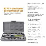 40 Pcs Socket Wrench Set – Stainless Steel Ratchet Tool Kit 1/4 & 3/8 Drive for Car Repair & Home DIY