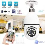 360° Panoramic Security Camera Bulb – WiFi Smart Home Camera HD Indoor Surveillance with Easy Installation (White)