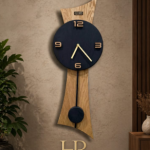 Luxury Wooden Pendulum Wall Clock – Modern Decorative Home Interior Clock