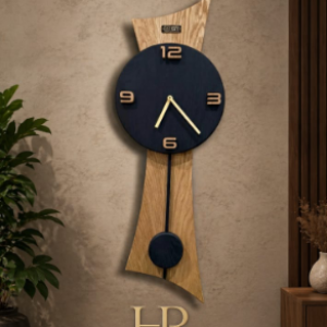 Luxury Wooden Pendulum Wall Clock – Modern Decorative Home Interior Clock